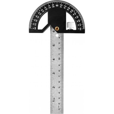 Angle Protractor, Woodworking Measuring and Marking Ruler, 304mm Stainless Steel Carpentry Ruler Tool, 0-180° Angle Finder for Painting Drawing Measuring (1/5)