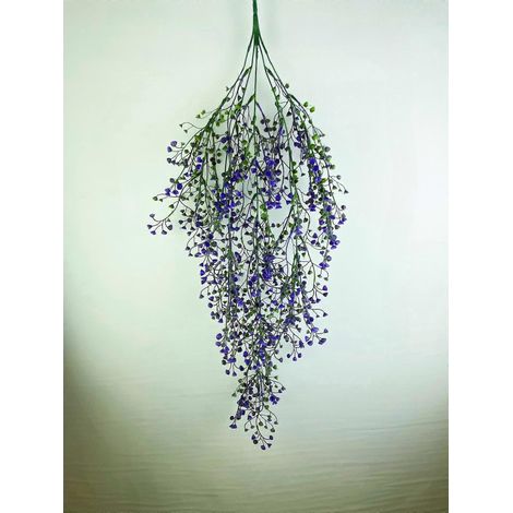 Guirlande de fleurs artificielles suspendue, plante pour la maison, le jardin et la décoration de mariageviolet (1/5)