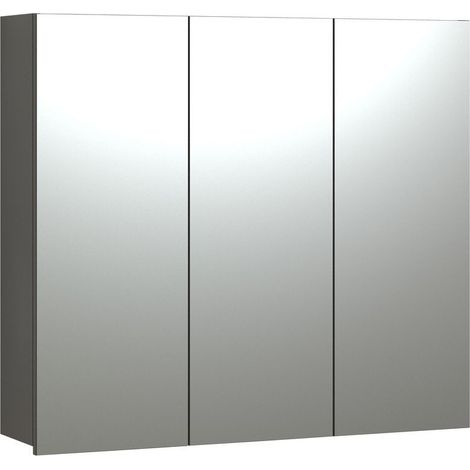 Badezimmerschrank mit Spiegel und 3 Türen L90 cm - PUREBLISS (1/5)