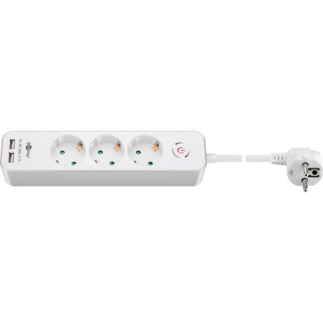 Goobay Steckdosenleiste 3xAC 230V + 2xUSB 5V/2,1A (1/4)
