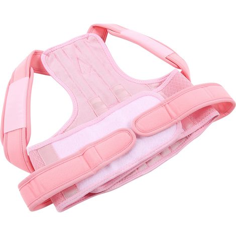 Correcteur de posture, ceinture lombaire, soutien de la clavicule, redresseur de dos ajustable pour enfants, rouge, taille M (1/5)
