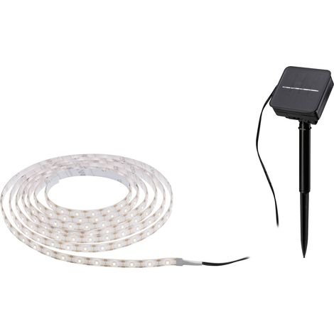 Paulmann – Bandeau LED 3 m 78896 – Blanc chaud 2700K – IP44 pour extérieur – Autonome avec capteur crépusculaire (1/5)