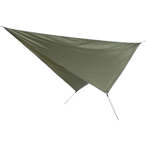 Bâche de camping imperméable multifonctionnelle 360 x 290 cm, motif losange, vert armée (1/5)