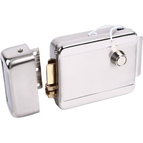 Serrure de porte à commande électrique pour sonnette, interphone, système de contrôle d'accès et de sécurité domestique 12 V (1/5)