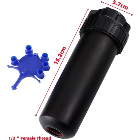 (1 jeu) Nouvelle buse d'arrosage escamotable rotative et réglable de 40° à 360° avec filetage femelle 1/2" pour jardin, pelouse et verger. (1/5)