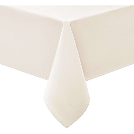 Rechteckige, wasserdichte Tischdecke 100 x 140 cm, Polyester, Beige