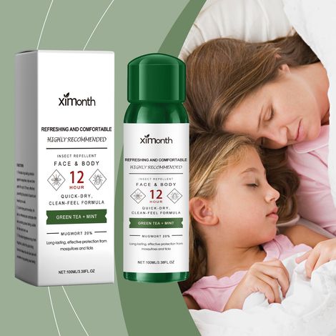 Mosquito-repellent, quick-drying green tea spray - cooling, plant-based, soothing, repels mosquitoes, gentle, and leaves a fresh scent - 100ml -- BIEMMEDUE (1/5)