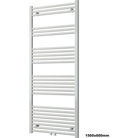 BERNSTEIN - Toallero de baño de diseño en latón - Blanco - R18W - Sin toallero, 1500x600mm, Sin kit de conexión