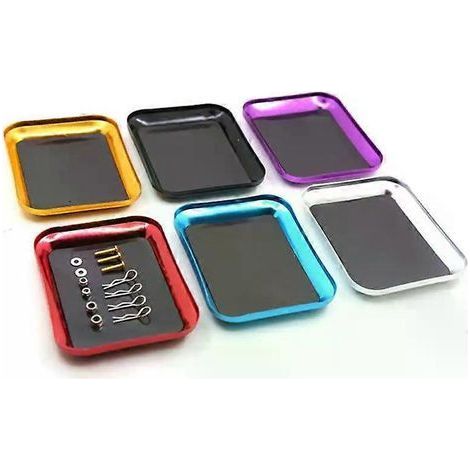 Plateau à vis avec support magnétique en alliage d'aluminium, plateau de rangement magnétique pour vis et disques, outil de réparation pour avions, voitures et bateaux radiocommandés (1/4)
