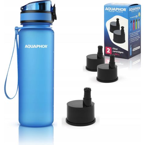 Aquaphor City Filterflasche 500 ml + 3 Filter, Blau (1/5)