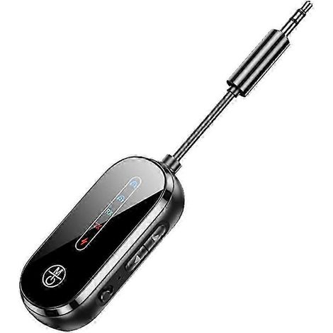 Émetteur-récepteur audio Bluetooth 5.4 2 en 1 avec prise AUX 3,5 mm, adaptateur avion sans fil, compatible avec TV, voiture, enceinte, PC et casque. WHBYV (1/4)