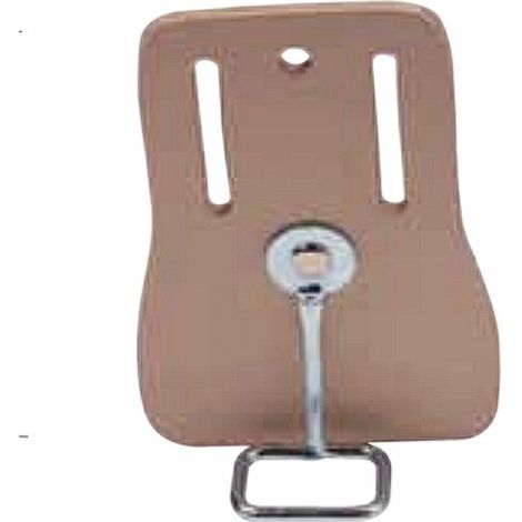Porte-Tenaille Pivotant en Cuir Resistant - Boucle Metal - Fixation Ceinture - 13,5x8,5 cm - Maçon Charpentier Coffreur