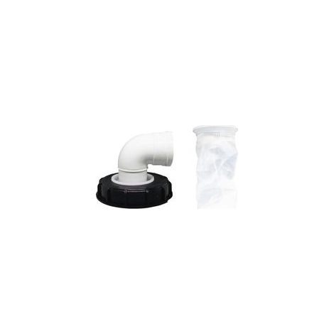90°Filtre à Couvercle IBC, Filtre à Eau de Pluie en Nylon 163 mm, Lavable avec Couvercle pour réservoir d'eau de Pluie IBC DN 150 (1/5)