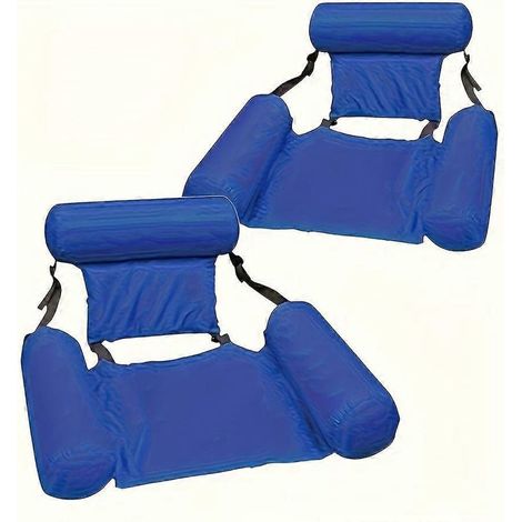 Fauteuil flottant gonflable portable pour piscine et plage, hamac en PVC avec accoudoirs et appui-tête (1/5)