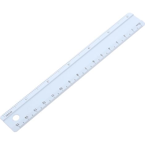 Règle en alliage d'aluminium, 15 cm, robuste et fine, idéale pour (1/5)