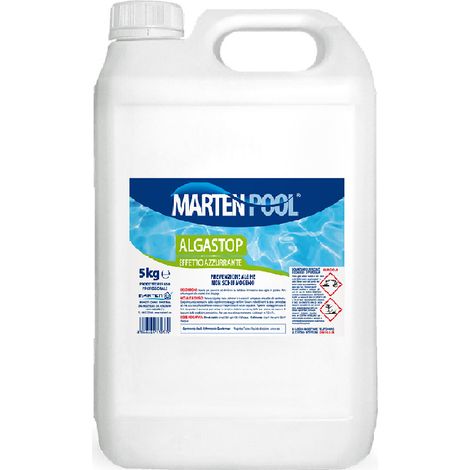 antialghe liquido da lt 5 litri flacone algastop di 5 kg per acque di piscina (1/5)