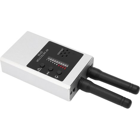 Détecteur de micros espion sans fil, scanner de signaux RF, outil de localisation de caméras pour chambres d'hôtel et bureaux, argent. (1/5)