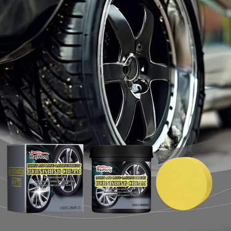 Car tire retreading compound, car tire cleaning, rust removal, polishing, and shine enhancement, wheel and tire maintenance -- 100g + sponge (1/5)