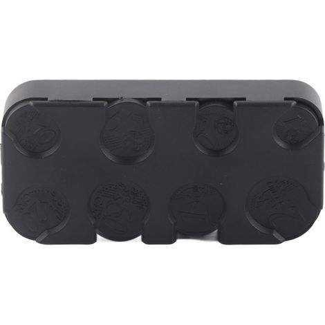 Boîte de rangement rectangulaire pour pièces euros, distributeur de monnaie pour voiture, organisateur plastique (1/5)
