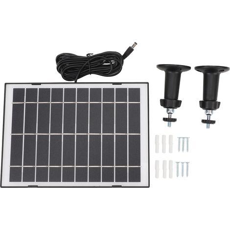 Ortviai Panneau Solaire 10 W pour Caméra de Sécurité – Silicium Monocristallin, Étanche IP65, Haute Efficacité