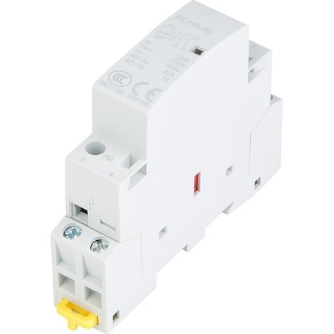 Contacteur secteur domestique 2P 20A, montage sur rail DIN, 1NO 1NC (24V) (1/5)