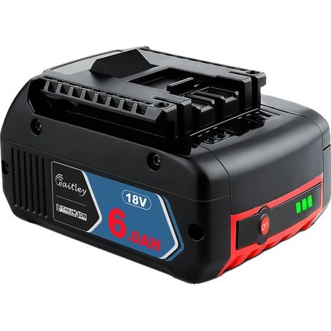 Batterie Bosch 18V, Rechargeable, Professionnelle 6ah Li-Ion, Remplacement pour Bat609 (1/2)