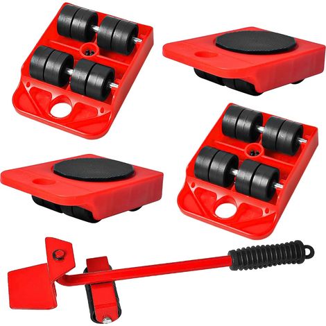 5 Pcs Outil de Déplacement de Meubles, Deplace Meuble,Coussin Rotatif à 360 Degrés pour L'ensemble de Rouleaux Mobiles de Meubles (1/5)