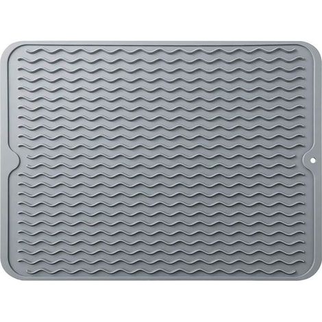 Tapis de Séchage Vaisselle en SiliCône, Organisateur d'évier, Support pour évier de Cuisine, Résistant à la Chaleur et Ant (1/5)