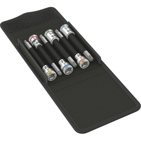 Set Embout de tournevis avec fonction de maintien 3/8 T25-50 long 6-unités Wera (1/5)