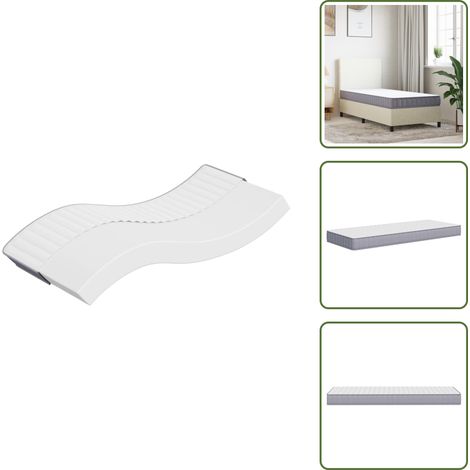 The Living Store Matelas en mousse moyennement doux 70x200 cm - Matelas Mousse - Matelas Pas Cher - Matelas Petit Lit - Literie Bon Marché - Sommeil Confortable