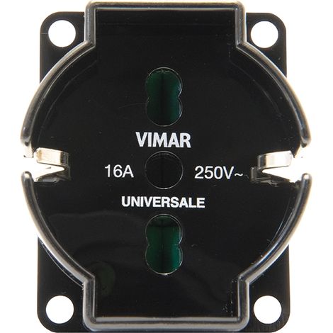 Einsatz Universal-Steckdose Appl. Schwarz VIMAR 01299.1.N
