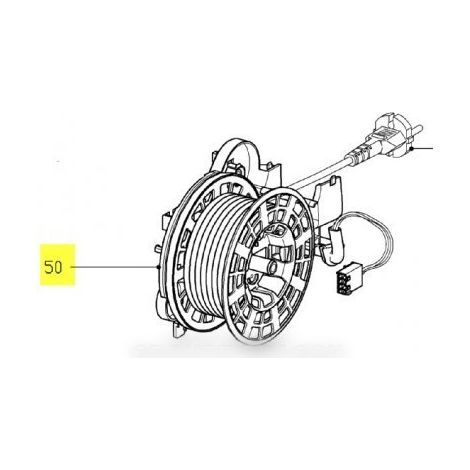 Enrouleur de câble pour aspirateur – Compatible avec MIELE 6724974 – Noir – Autre pièce d'aspiration centralisée