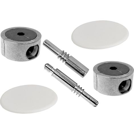SOTECH Plattenverbinder FUERTE 114 mm Metall mit weißen Kunststoffabdeckungen (1/5)