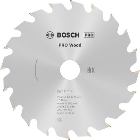 Bosch PRO Wood Circular Saw Blade 140 x 2.4 x 20 mm T20 2608640586