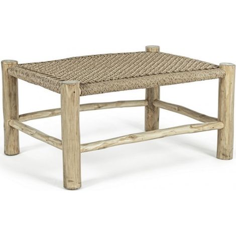 Tavolino "Lampok" con struttura in rami di Teak, per esterno, da 80 x 60 cm (1/5)