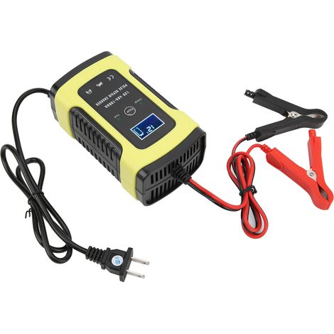 Chargeur de batterie entièrement automatique 12 V 5 A triphasé, type réparation, écran LCD, universel pour voiture et moto, 4-100 Ah, prise 100-240 V US (1/5)