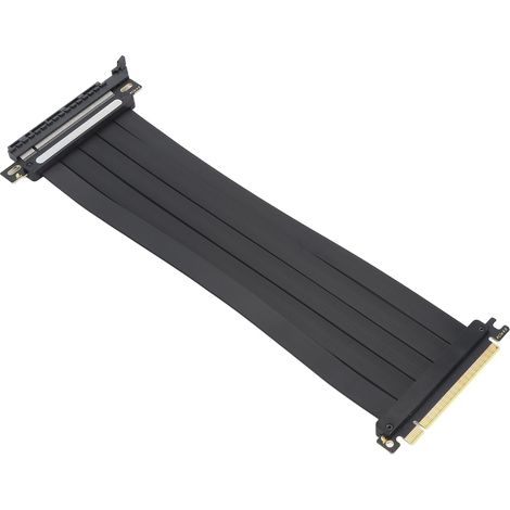 PCIe 4.0 x16 GPU-Riserkabel, flexibler 16x-Hochgeschwindigkeits-Erweiterungsport-Adapter, 180-Grad-EMI-Abschirmung, 250 mm / 9,8 Zoll (1/5)