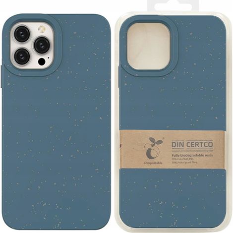 Coque écologique en silicone dégradable pour iPhone 14 Plus, bleu marine (1/5)