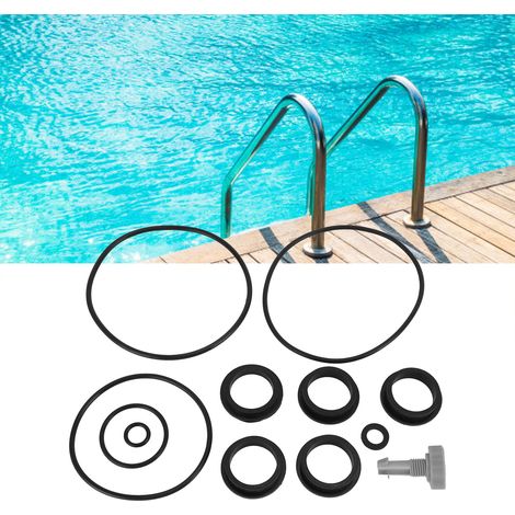 Kit de reparación para bombas de filtro de arena: válvula de drenaje + juntas tóricas de PVC resistentes a altas temperaturas (12 unidades) (1/5)