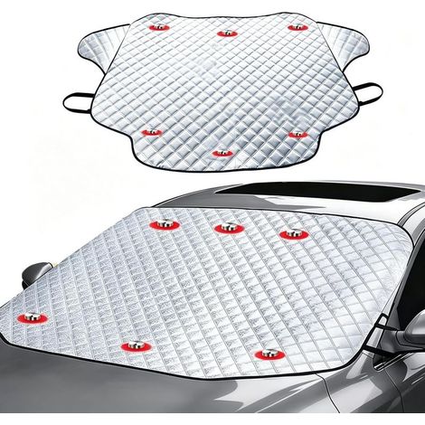 Pare-Soleil Voiture Pare-Brise Avant Extérieur, Parasol de Pare-Brise pour Voitures, Couverture Soleil Protection Solaire Été, Universelle 193×126 cm (1/5)