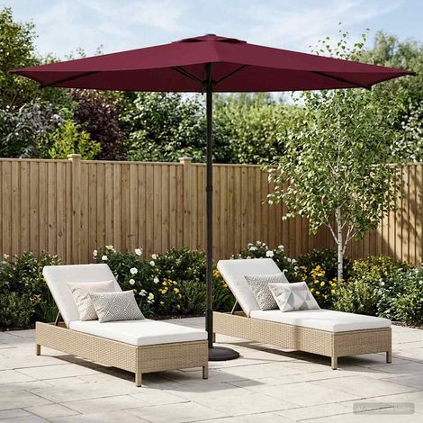 Paraguas de Jardín con Base 270 x 270 cm Poliéster Rectangular