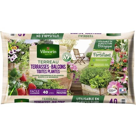 Vilmorin Terreau Terrasses et Balcons - 40 L