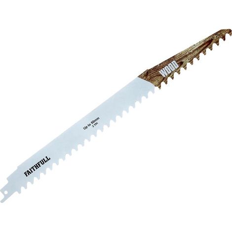 Faithfull S1241HM 304mm Carbide Sabre Saw Blade for Wood