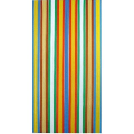 Rideau de porte Antilles en polyéthylène - 90x200 cm - multicolore (1/2)