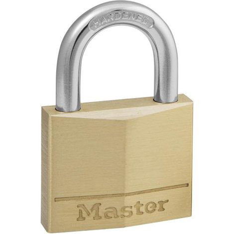 MASTER LOCK - LUCCHETTO IN OTTONE MASSICCIO - ARCO ACCIAIO TEMPERATO 40x22x6 MM