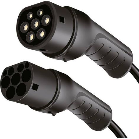 Cavo di ricarica per auto elettriche Tipo 2 Trifase Spirale 16A 11kW Cavo EV 5m con borsa LogiLink IP65 per Tesla Audi BMW VW BEV phev