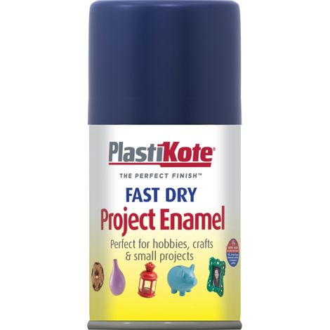 PlastiKote Fast Dry Enamel Aerosol Spray in Night Blue – 100ml (1/2)