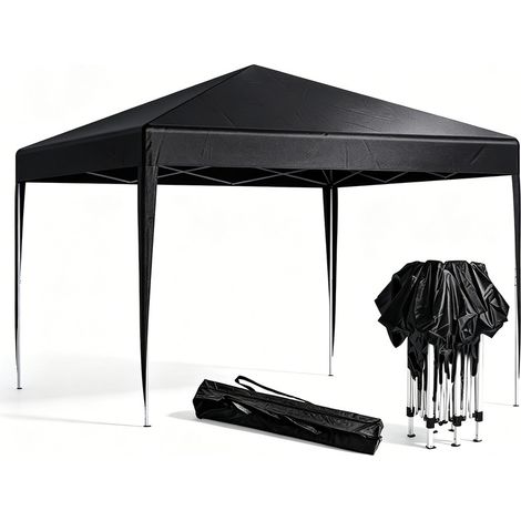 LOEFME - Tente pliante 3x3m - Barnum pliant en acier 3 Hauteur réglable jusqu'à 258cm – Cadre en acier enduit de poudre - Anti-UV 50+ (1/5)