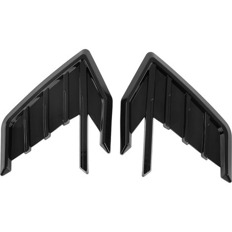 2x Caches d'Aile Voiture Prise d'Air Latérale Garniture Noir Brillant Accessoires Extérieurs Universels (1/5)