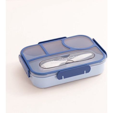 Portapranzo, Portapranzi, Portapranzo con scomparti, Portapranzo per adulti, Portapranzo con 4 scomparti, Indistruttibile, Lavabile in lavastoviglie, Realizzato in materiale senza BPA (1/5)